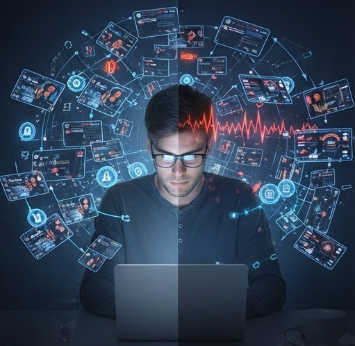 الصداع والتوتر الناتج عن الإدمان الرقمي